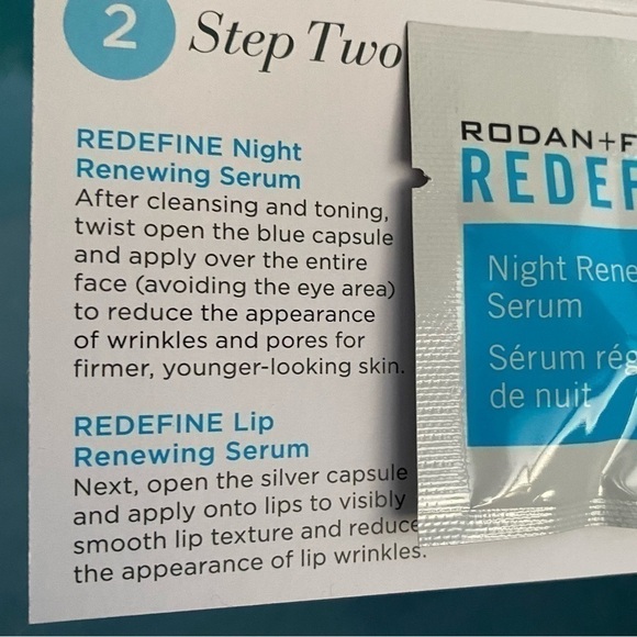 ORIGINAL Give It a Glow Night Serum+ orig Lip Serum Sample Card Rodan + fields - Picture 4 of 10